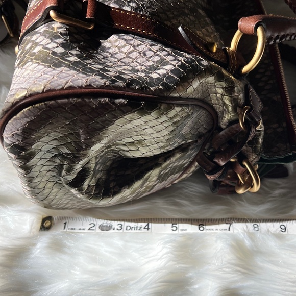 Dooney & Bourke Python Embossed Florentine Satchel - Picture 10 of 10